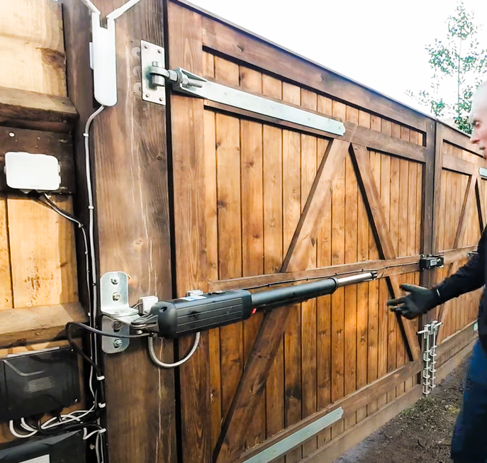 Automated gate systems installed by Bradenton FL Garage Door Services, showcasing secure and modern entry solutions for residential and commercial properties